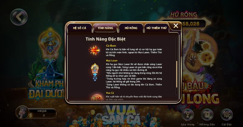 Game bắn cá đổi thưởng uy tín nhất hiện nay tại Sunwin 4 game Vua Săn Cá